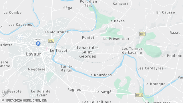 Carte de la zone d'intervention à Labastide-Saint-Georges