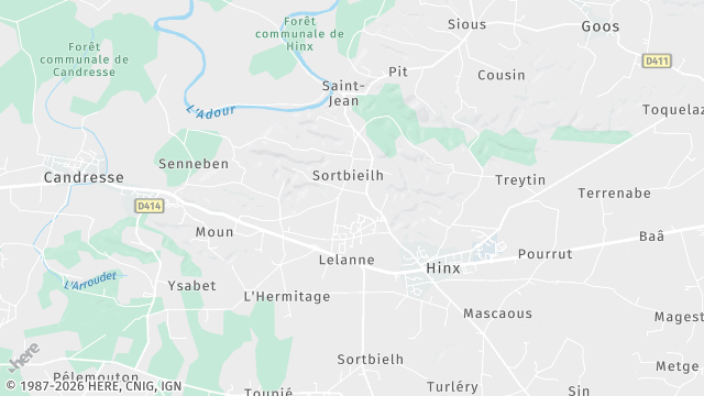 Carte de la zone d'intervention à Hinx