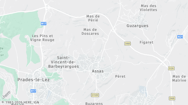 Carte de la zone d'intervention à Assas