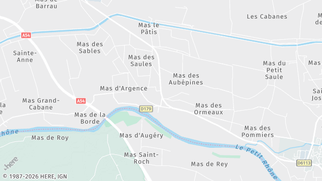 Carte de la zone d'intervention à Fourques