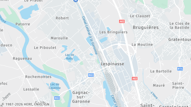 Carte de la zone d'intervention à Lespinasse