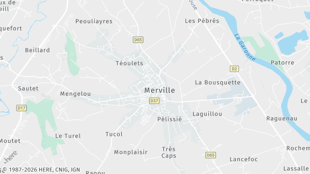 Carte de la zone d'intervention à Merville
