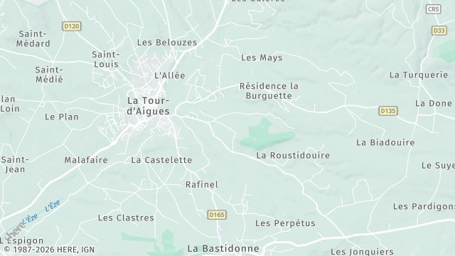 Carte de la zone d'intervention à La Tour-d'Aigues