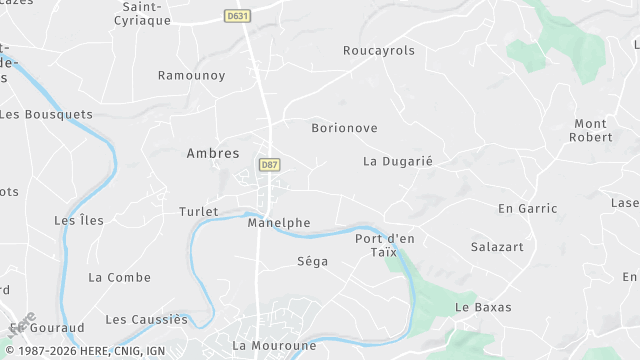 Carte de la zone d'intervention à Ambres