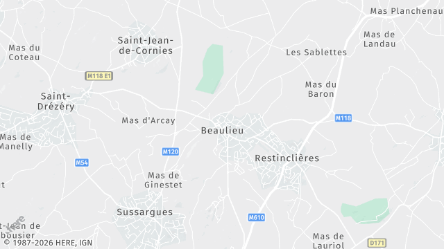 Carte de la zone d'intervention à Beaulieu