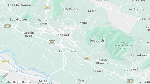 Carte de la zone d'intervention à Cadenet