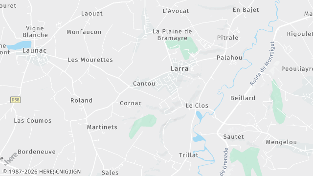Carte de la zone d'intervention à Larra