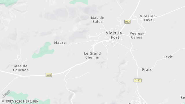 Carte de la zone d'intervention à Viols-le-Fort