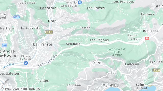 Carte de la zone d'intervention à La Trinité