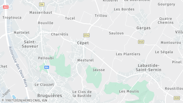 Carte de la zone d'intervention à Cépet