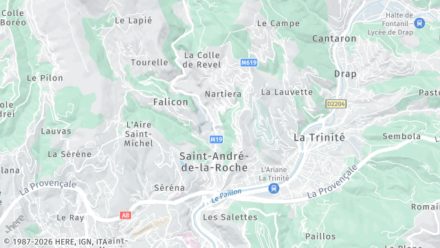 Carte de la zone d'intervention à Saint-André-de-la-Roche