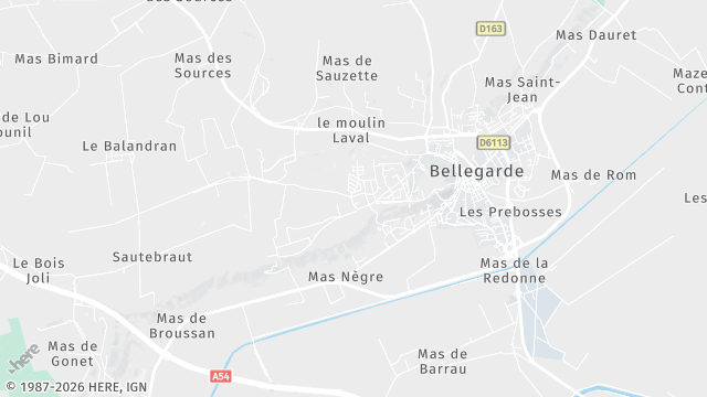 Carte de la zone d'intervention à Bellegarde
