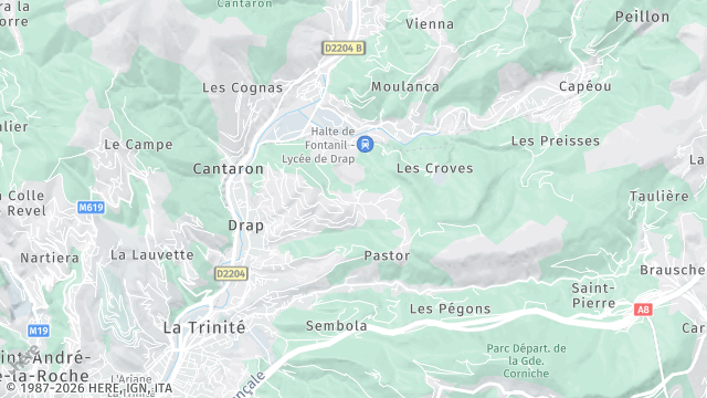 Carte de la zone d'intervention à Drap