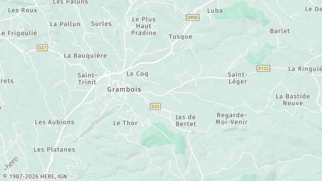 Carte de la zone d'intervention à Grambois