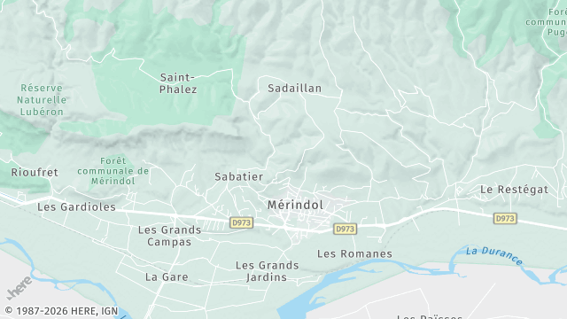 Carte de la zone d'intervention à Mérindol