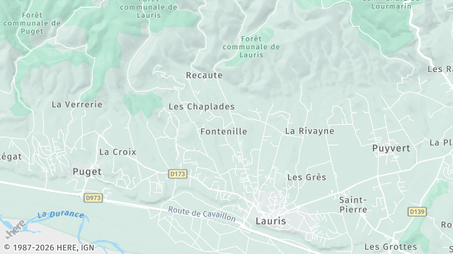 Carte de la zone d'intervention à Lauris