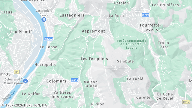 Carte de la zone d'intervention à Aspremont