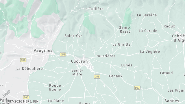 Carte de la zone d'intervention à Cucuron