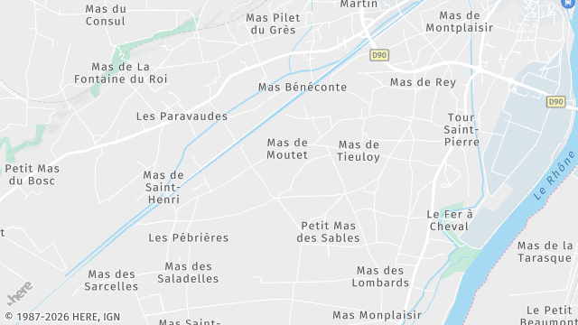 Carte de la zone d'intervention à Beaucaire