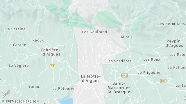 Carte de la zone d'intervention à La Motte-d'Aigues