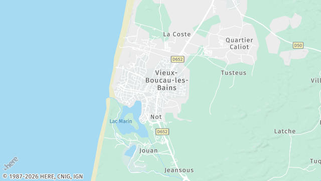 Carte de la zone d'intervention à Vieux-Boucau-les-Bains