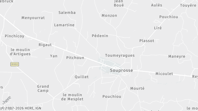 Carte de la zone d'intervention à Souprosse