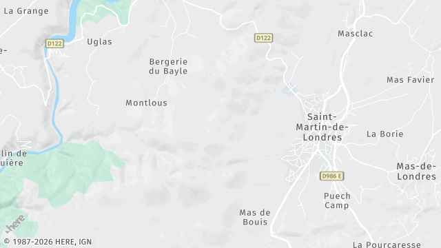 Carte de la zone d'intervention à Saint-Martin-de-Londres