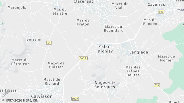 Carte de la zone d'intervention à Saint-Dionisy