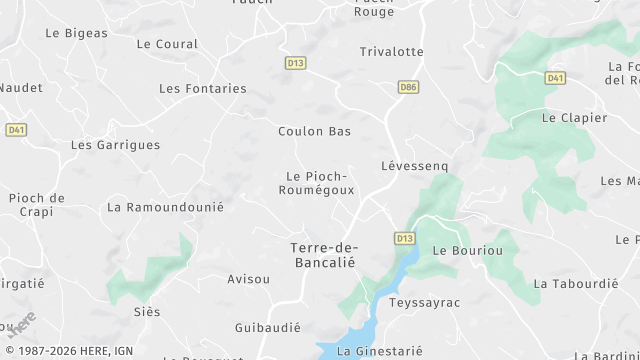 Carte de la zone d'intervention à Terre-de-Bancalié