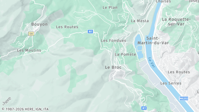 Carte de la zone d'intervention à Le Broc
