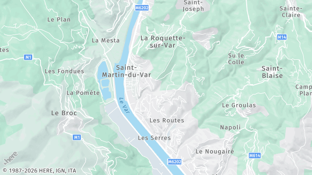 Carte de la zone d'intervention à Saint-Martin-du-Var