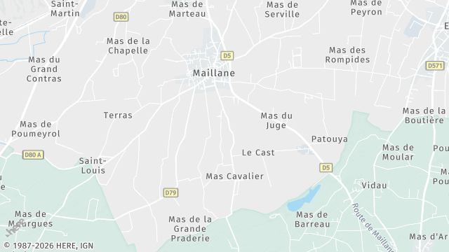 Carte de la zone d'intervention à Maillane