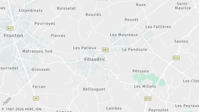 Carte de la zone d'intervention à Villaudric