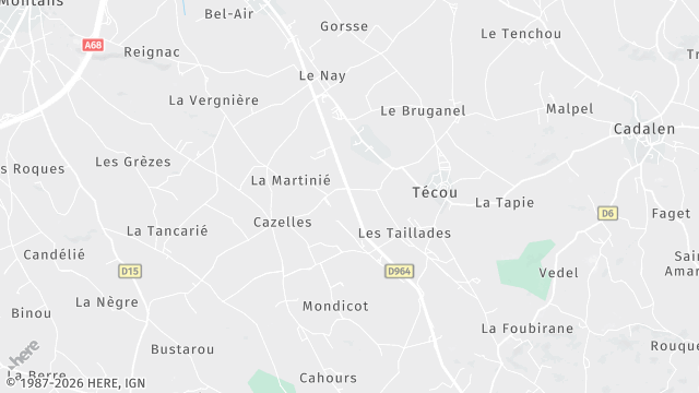 Carte de la zone d'intervention à Técou