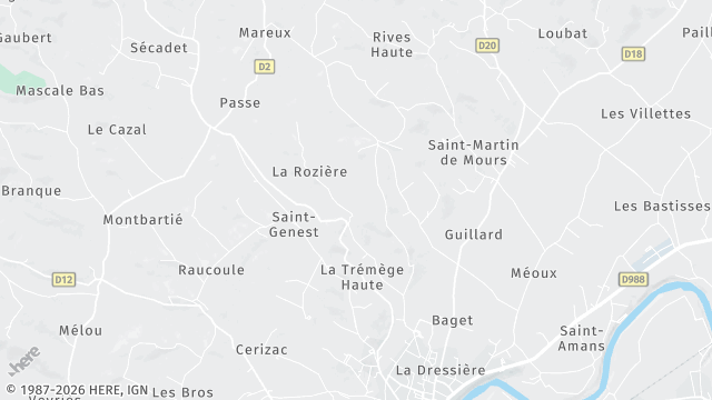 Carte de la zone d'intervention à Rabastens