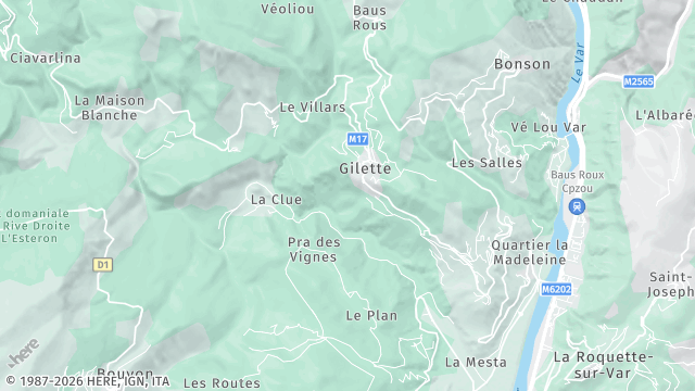 Carte de la zone d'intervention à Gilette