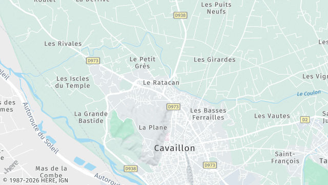 Carte de la zone d'intervention à Cavaillon