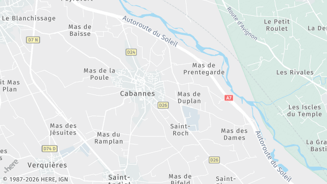 Carte de la zone d'intervention à Cabannes