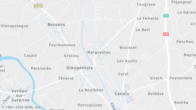 Carte de la zone d'intervention à Dieupentale