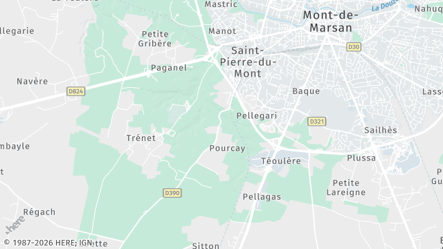 Carte de la zone d'intervention à Saint-Pierre-du-Mont