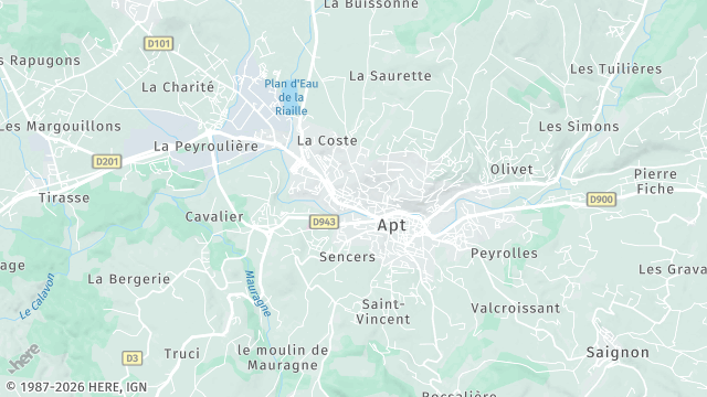 Carte de la zone d'intervention à Apt