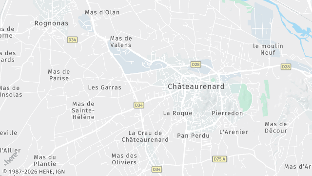 Carte de la zone d'intervention à Châteaurenard