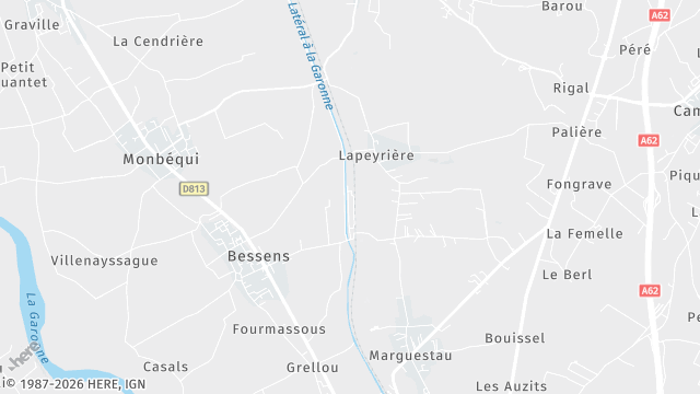 Carte de la zone d'intervention à Bessens