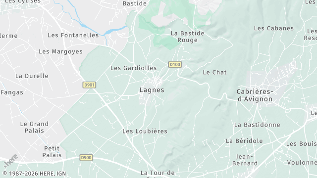 Carte de la zone d'intervention à Lagnes