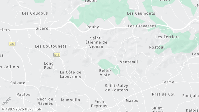 Carte de la zone d'intervention à Lisle-sur-Tarn