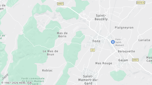 Carte de la zone d'intervention à Fons
