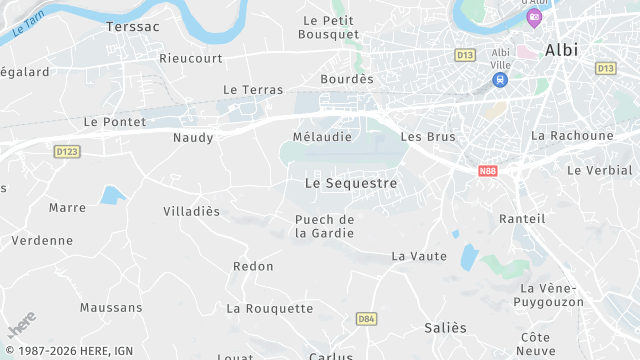 Carte de la zone d'intervention à Le Sequestre