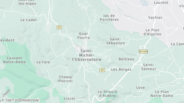 Carte de la zone d'intervention à Saint-Michel-l'Observatoire