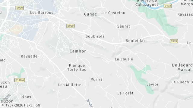 Carte de la zone d'intervention à Cambon