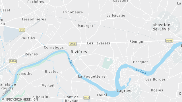 Carte de la zone d'intervention à Rivières